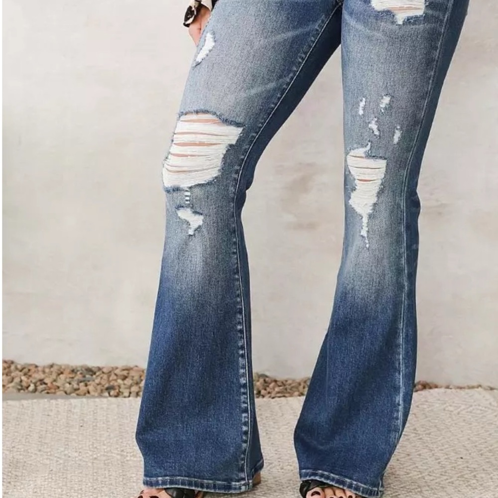 Distressed Blue Women's Jeans